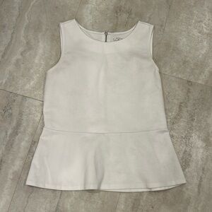 Petite size medium Ann Taylor Loft peplum top with zipper